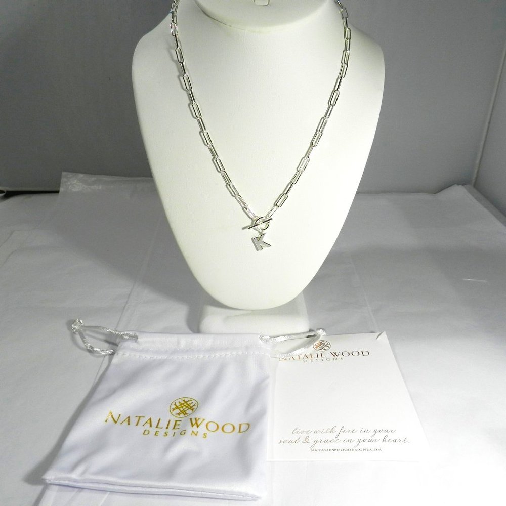 Natalie Wood Designs Toggle Initial Necklace New - image 1